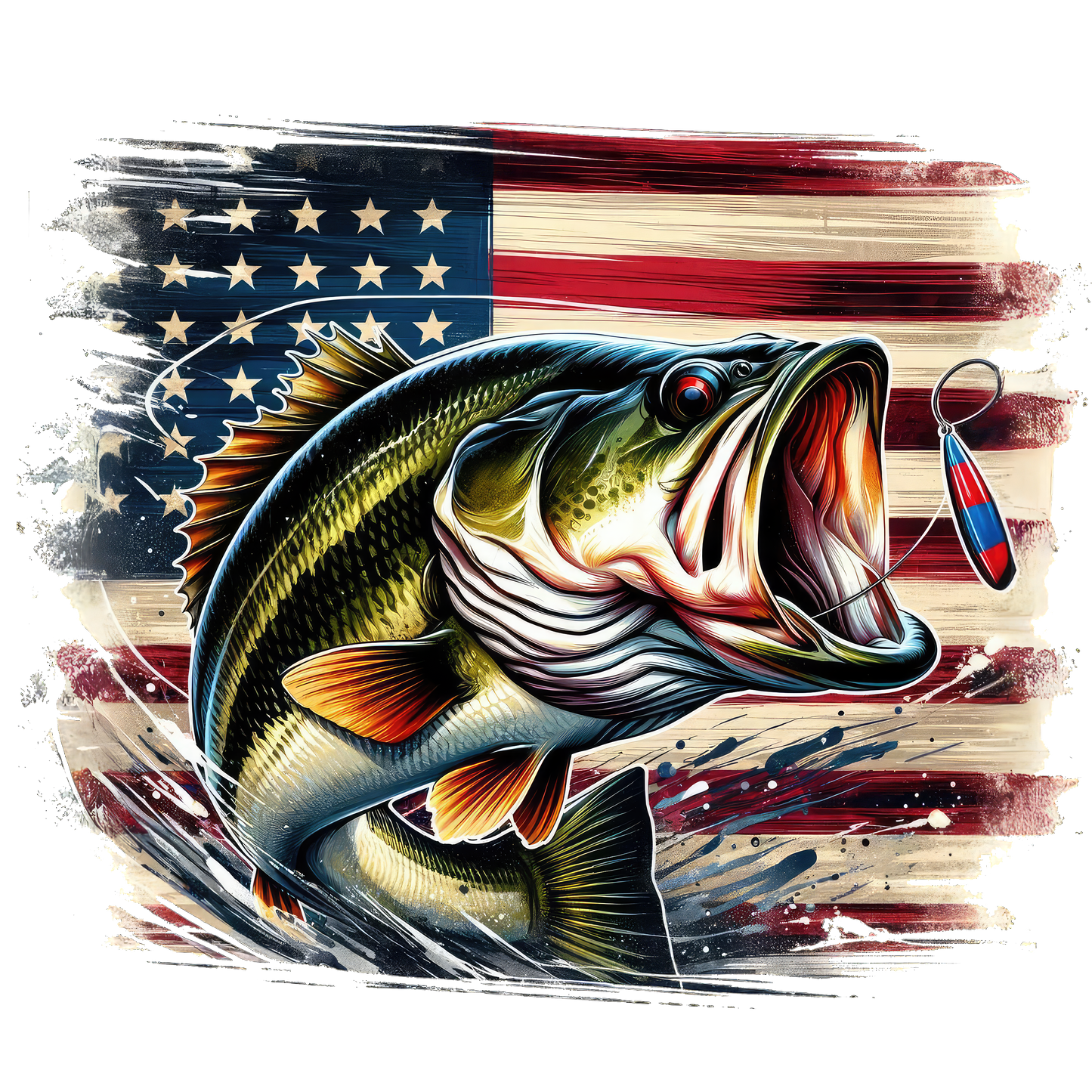 FISH WITH FLAG