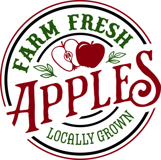 COLORED FARM FRESH APPLES