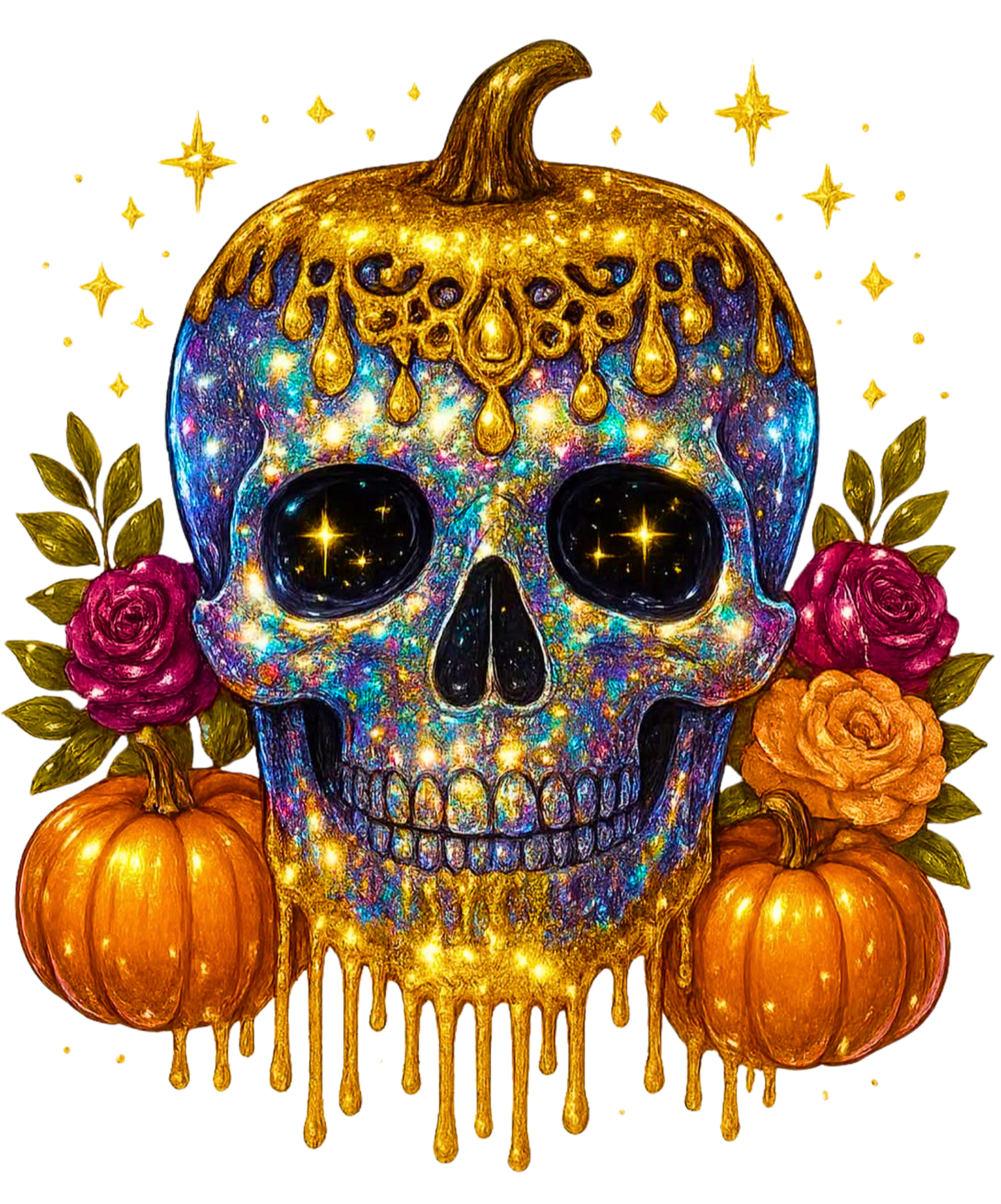 SKULL AND PUMPKINS