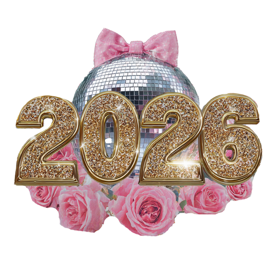 HAPPY NEW YEAR SILVER DISCO BALL