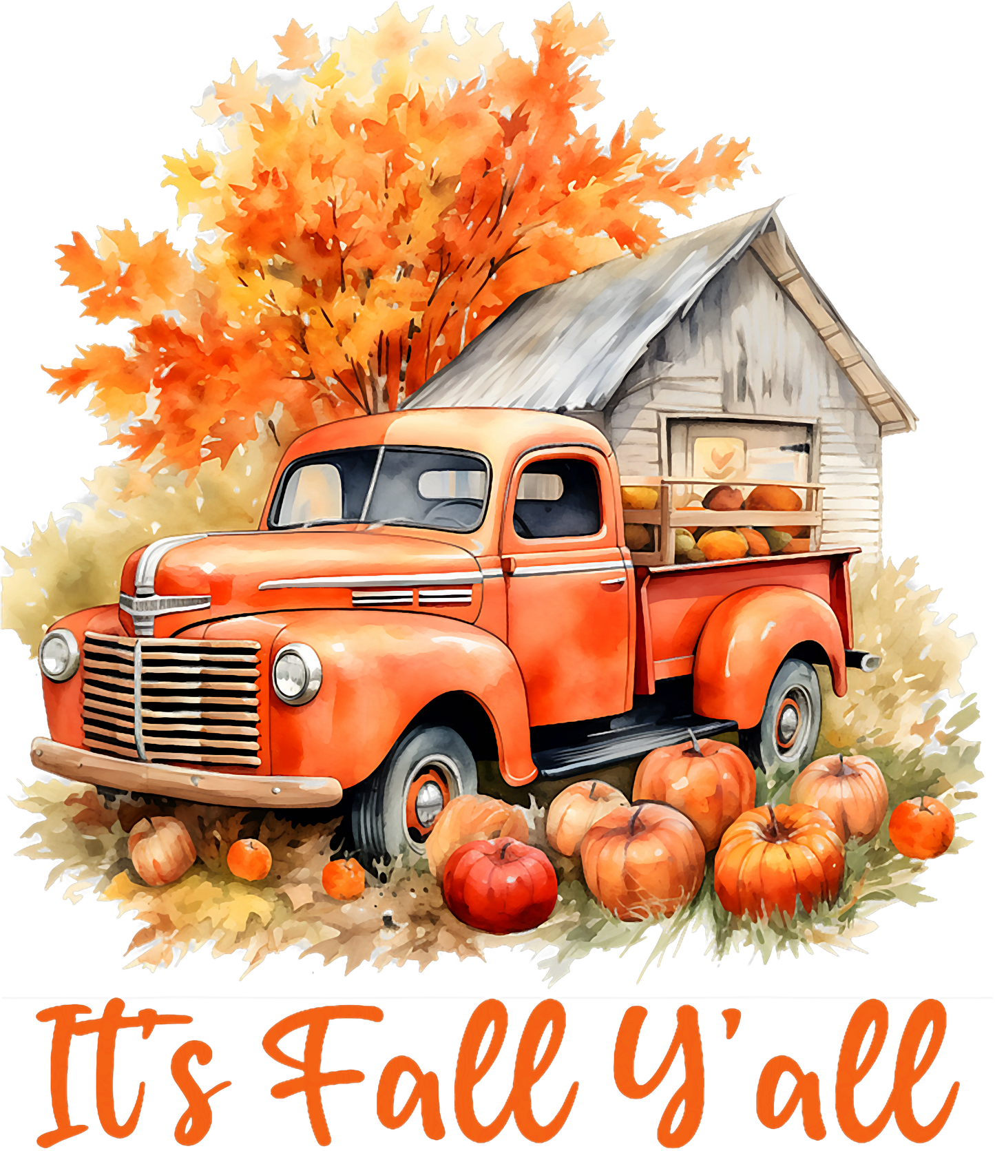 IT'S FALL Y'ALL WITH ORANGE TRUCK