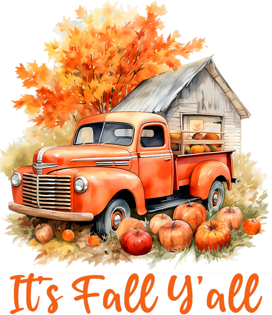 IT'S FALL Y'ALL WITH ORANGE TRUCK