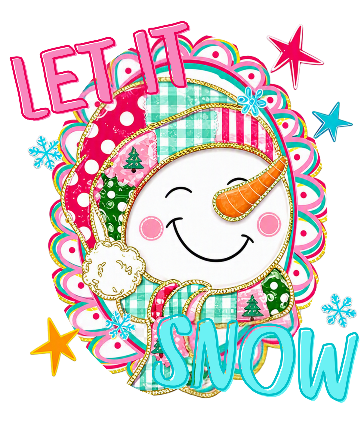 PASTEL LET IT SNOW SNOWMAN
