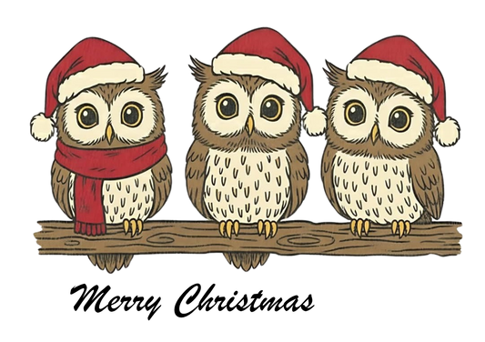 MERRY CHRISTMAS OWLS