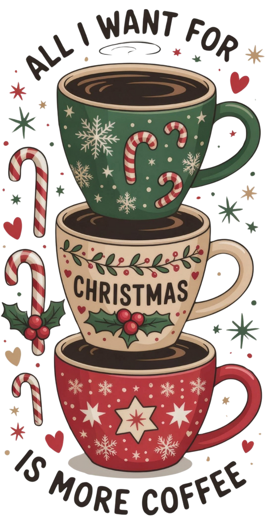 ALL I WANT FOR CHRISTMAS IS MORE COFFEE