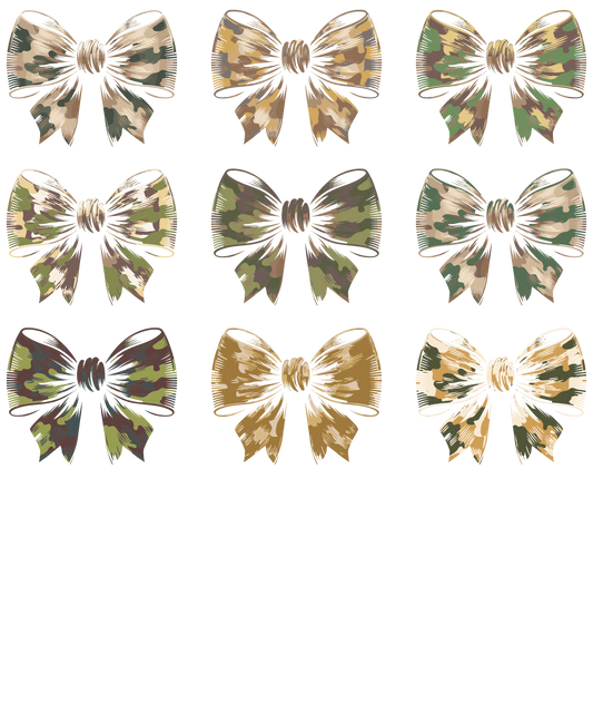 NINE CAMO BOWS