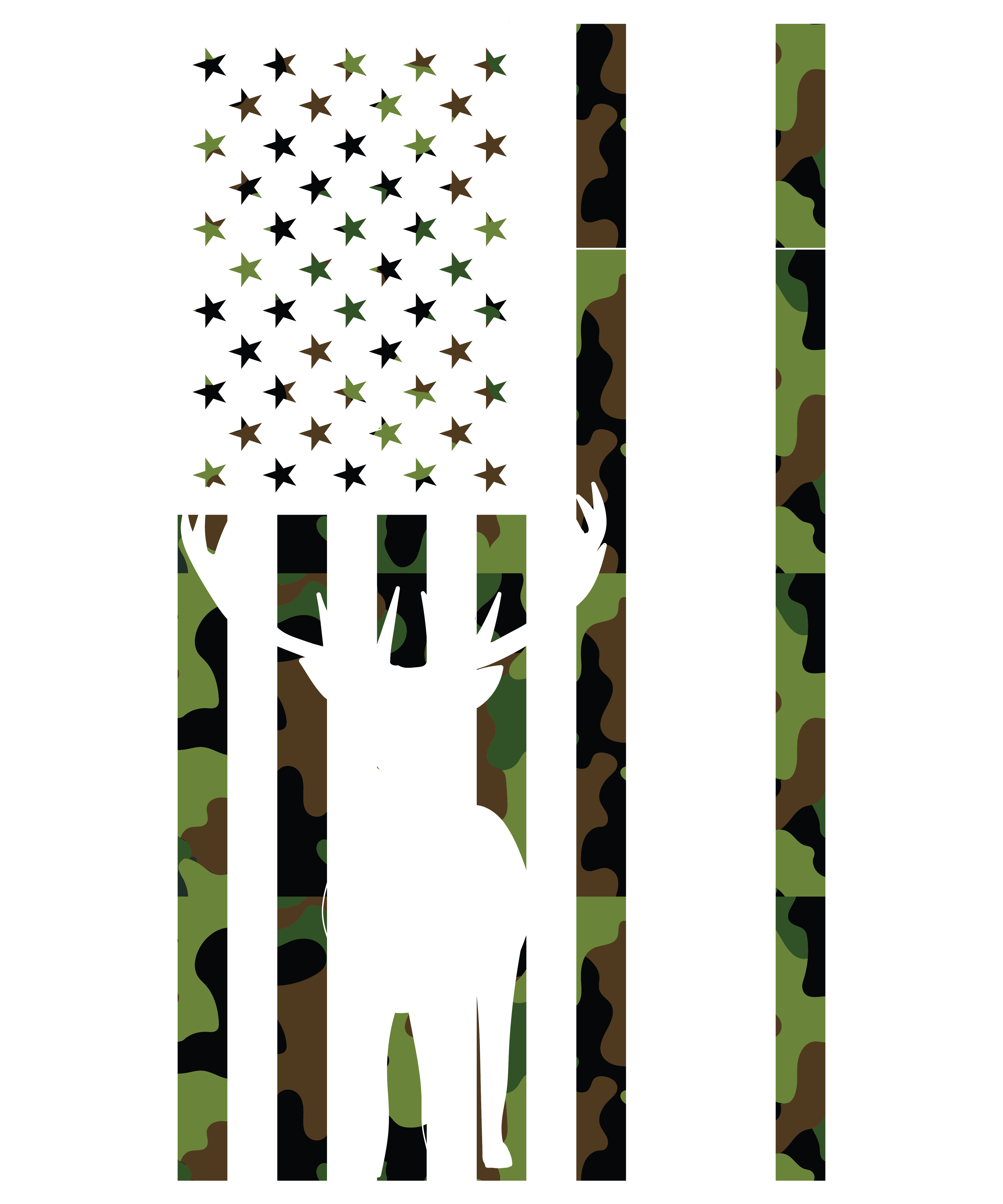 CAMO FLAG WITH DEER SILHOUETTE