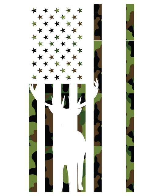 CAMO FLAG WITH DEER SILHOUETTE