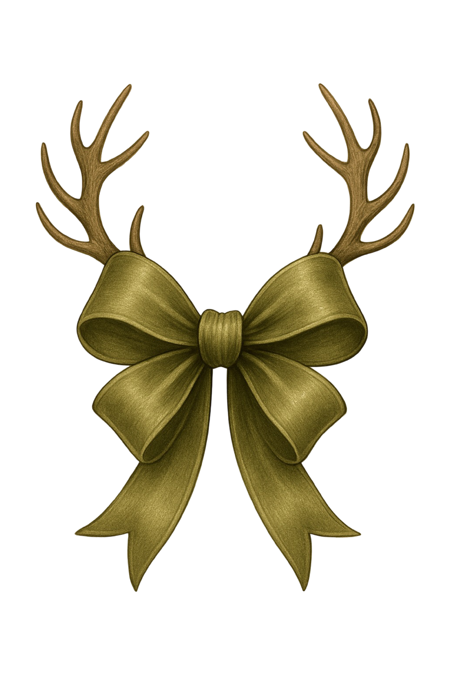 GREEN BOW WITH ANTLERS