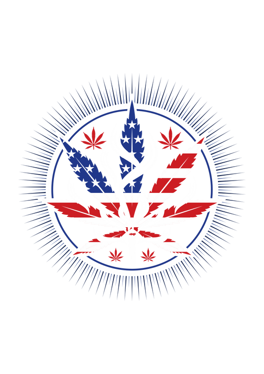 RED WHITE AND BLUE LEAF