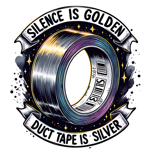 SILENCE IS GOLDEN DUCT TAPE ROLL