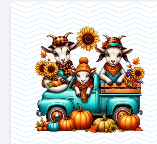 FALL GOATS IN A TRUCK