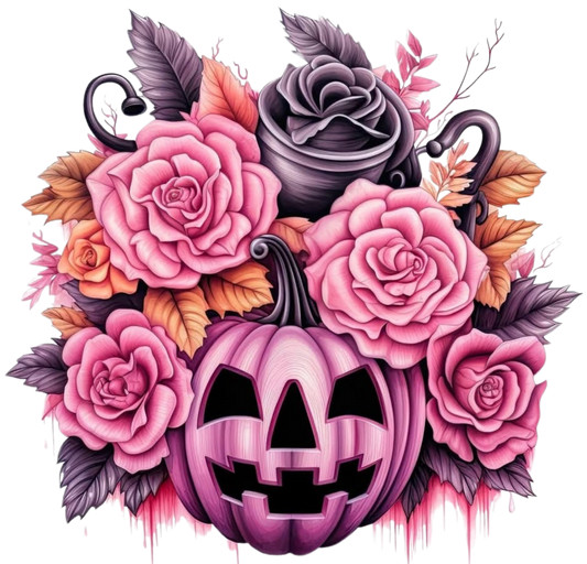 PUMPKIN WITH FLOWERS