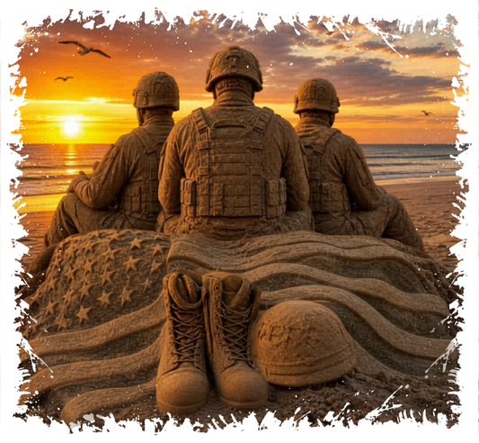 SOLDIERS ON A BEACH