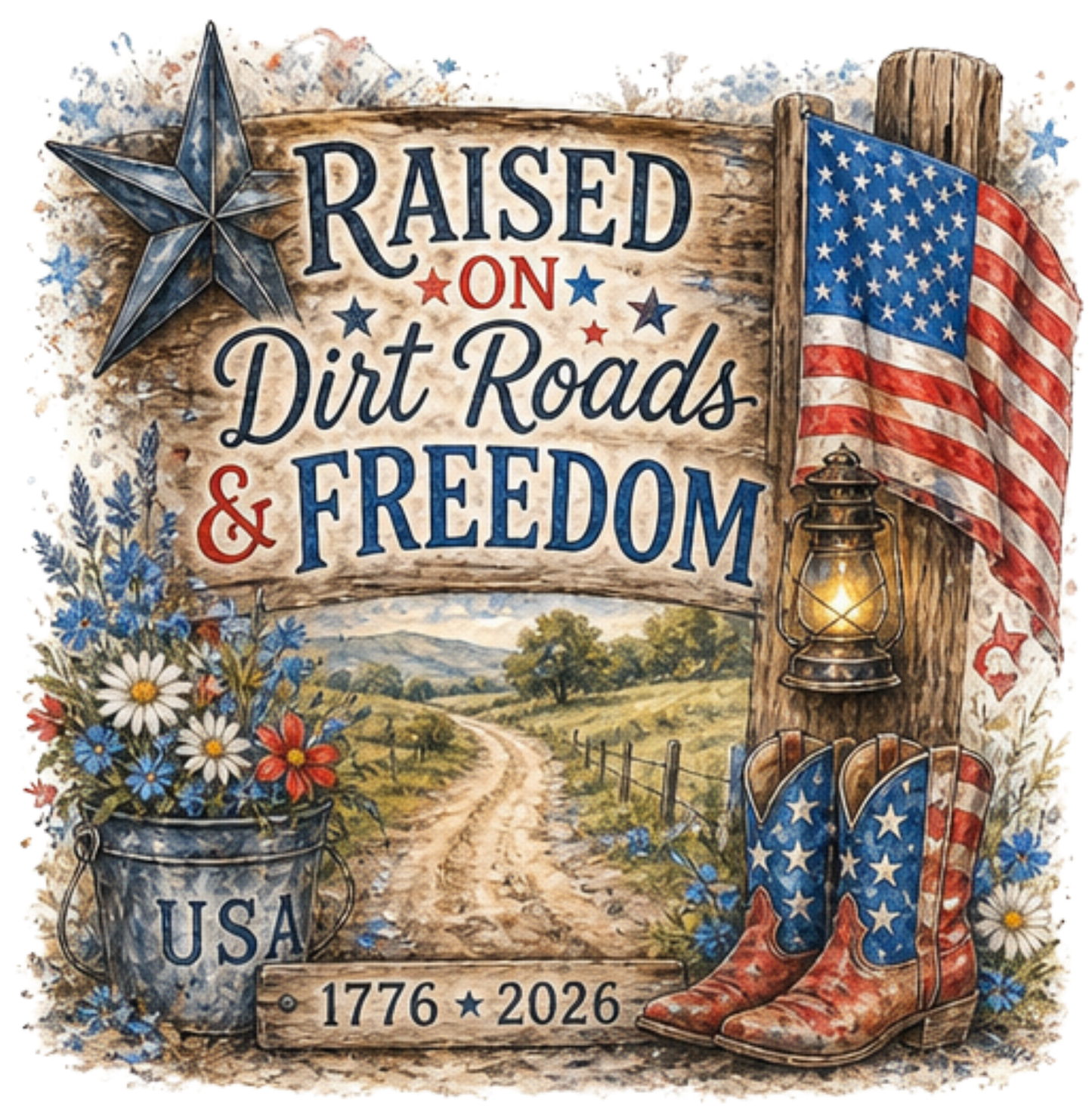 RAISED ON DIRT ROADS AND FREEDOM WITH DAISYS