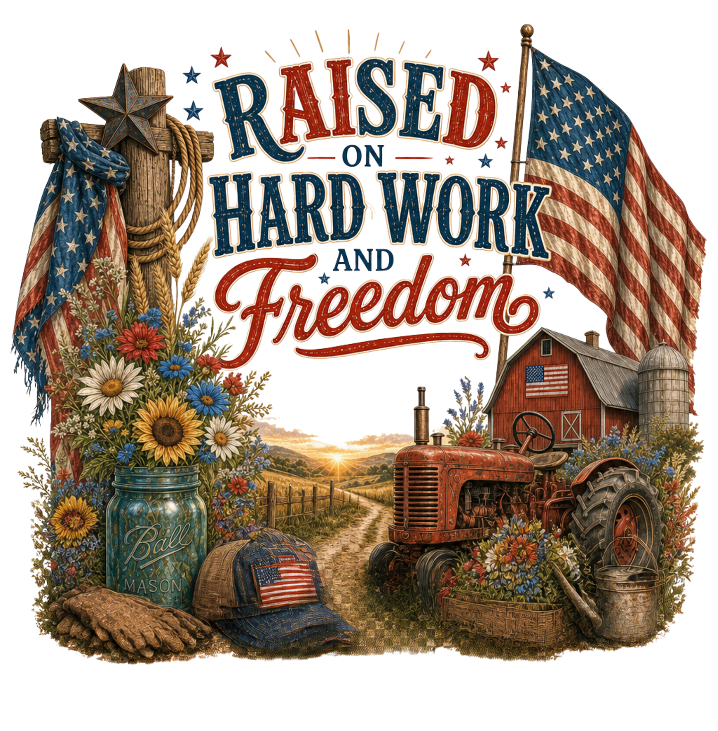 RAISED ON HARD WORK AND FREEDOM