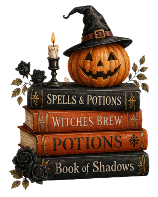 PUMPKIN HALLOWEEN BOOKSTACK