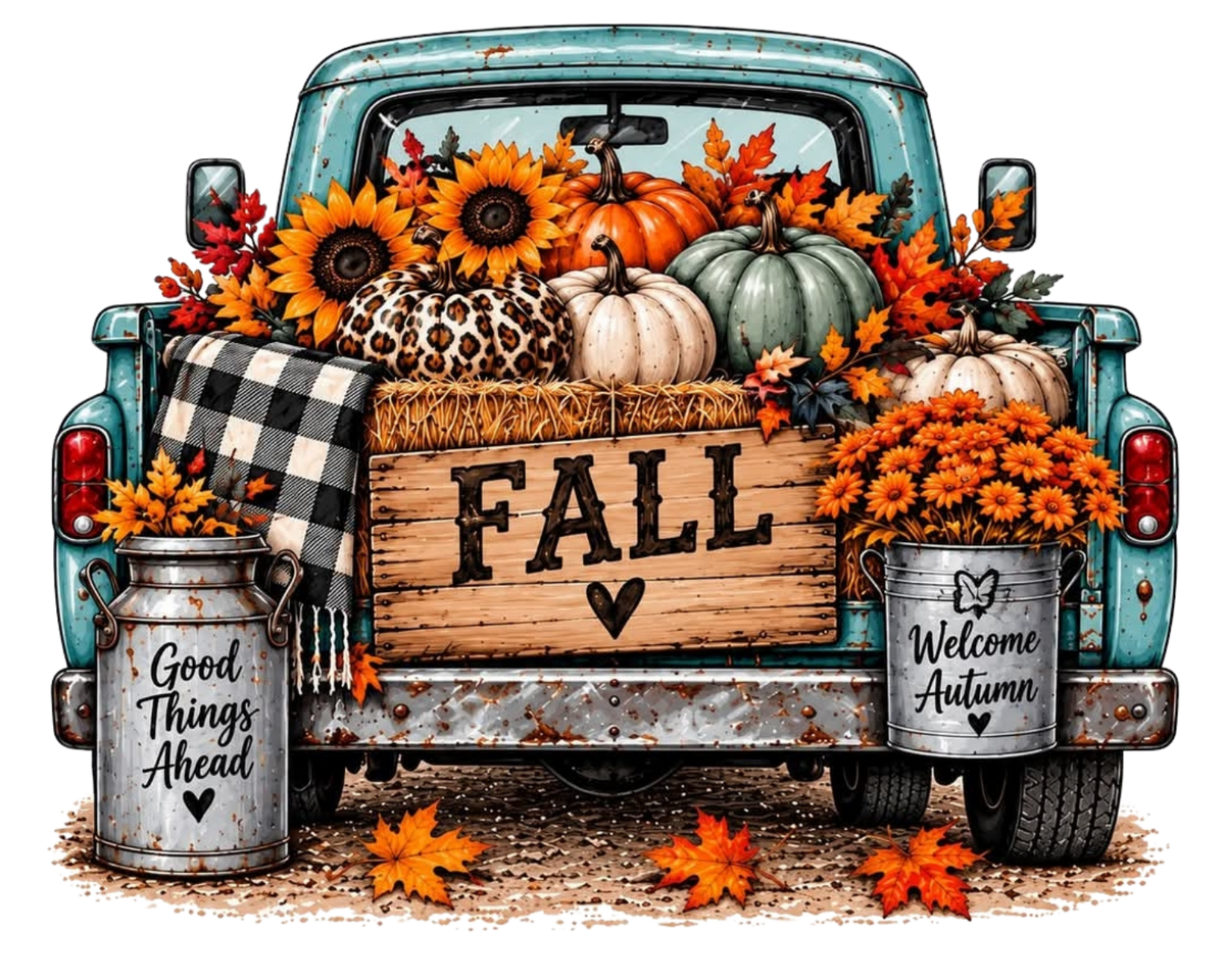 FALL BLUE TRUCK