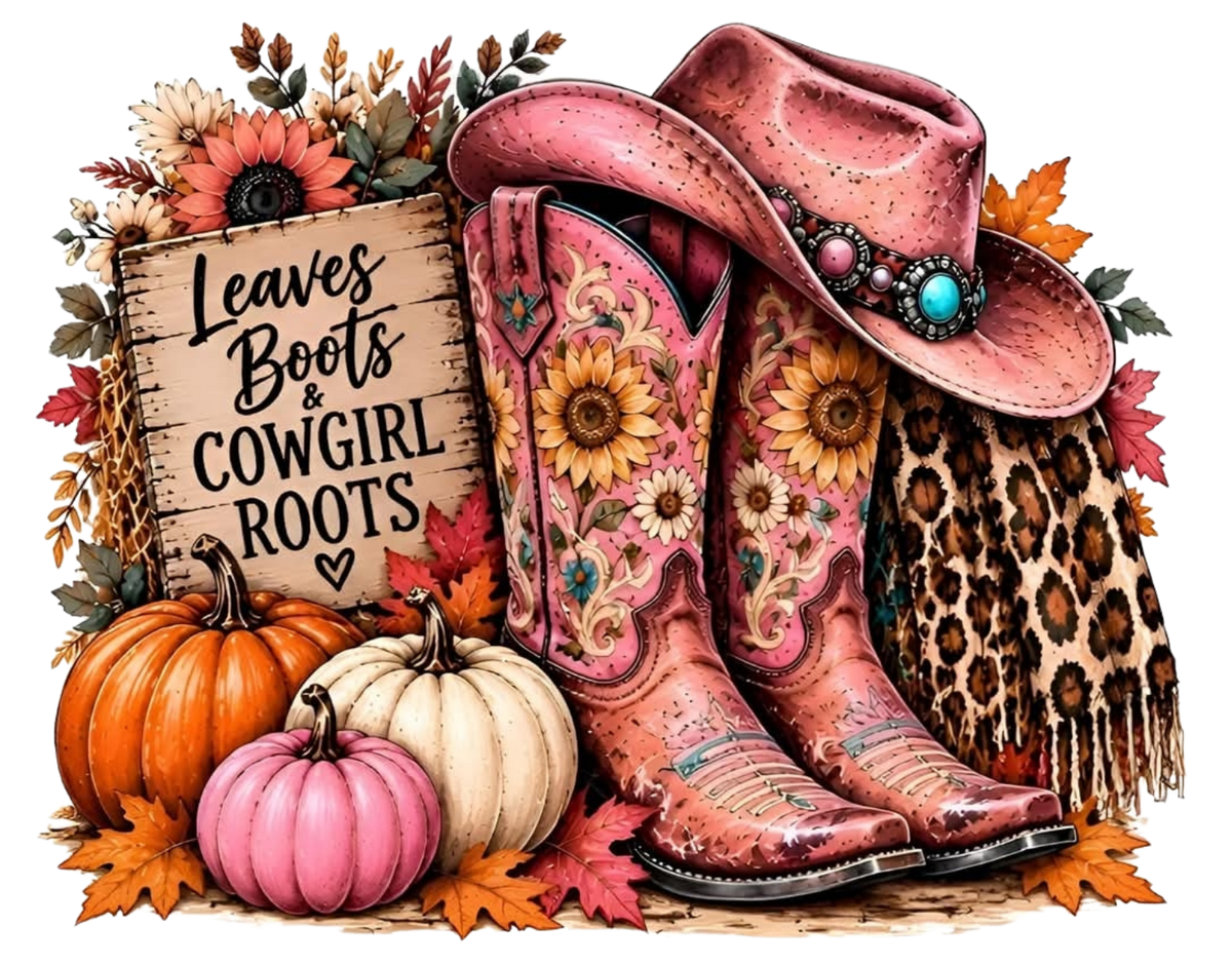 LEAVES BOOTS AND COWGIRL ROOTS