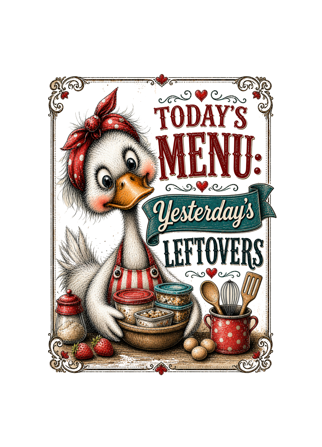 TODAY'S MENU IS YESTERDAY'S LEFTOVERS
