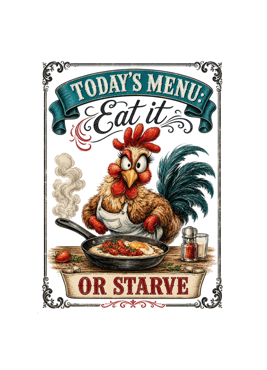 TODAY'S MENU EAT IT OR STARVE