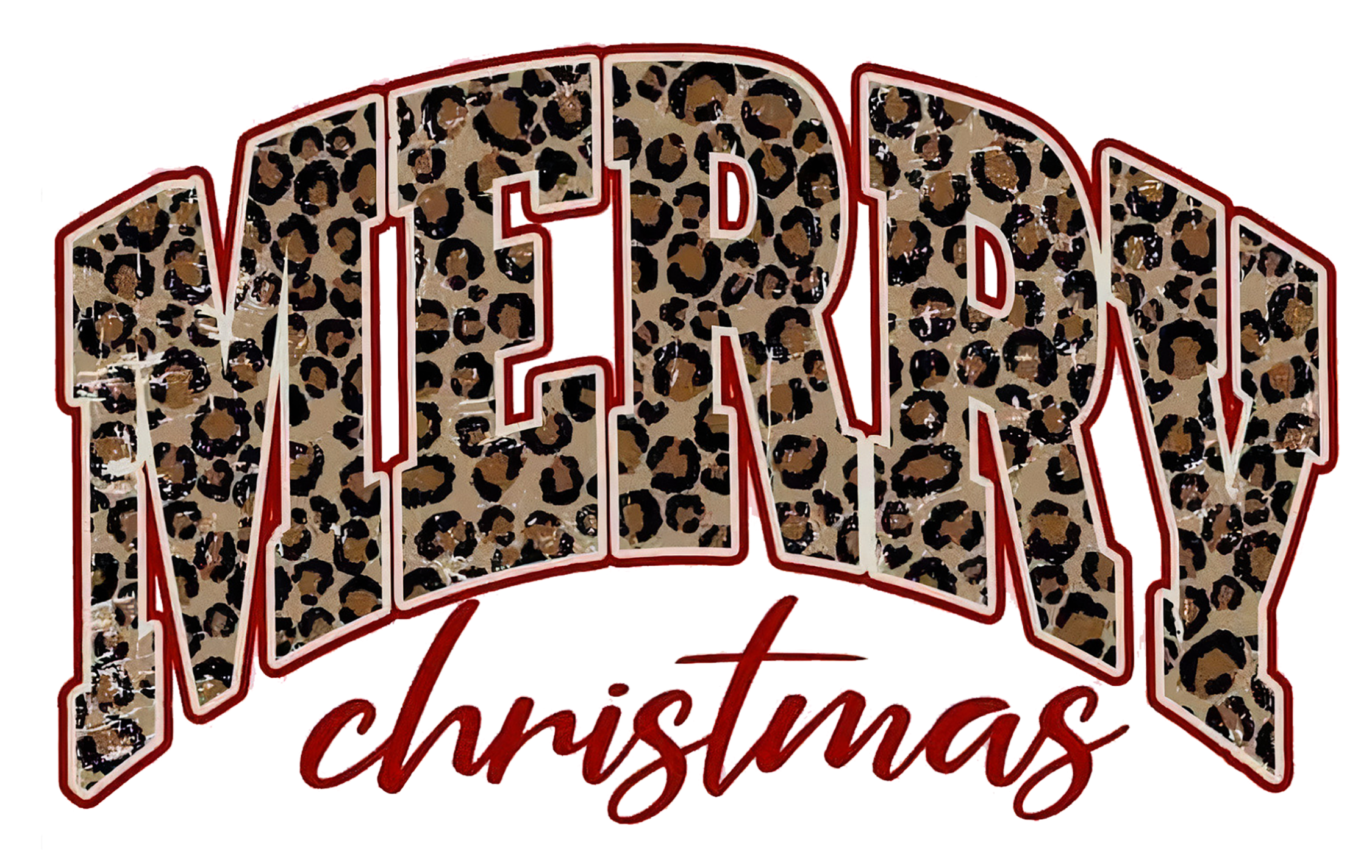 LEOPARD PRINT MERRY CHRISTMAS