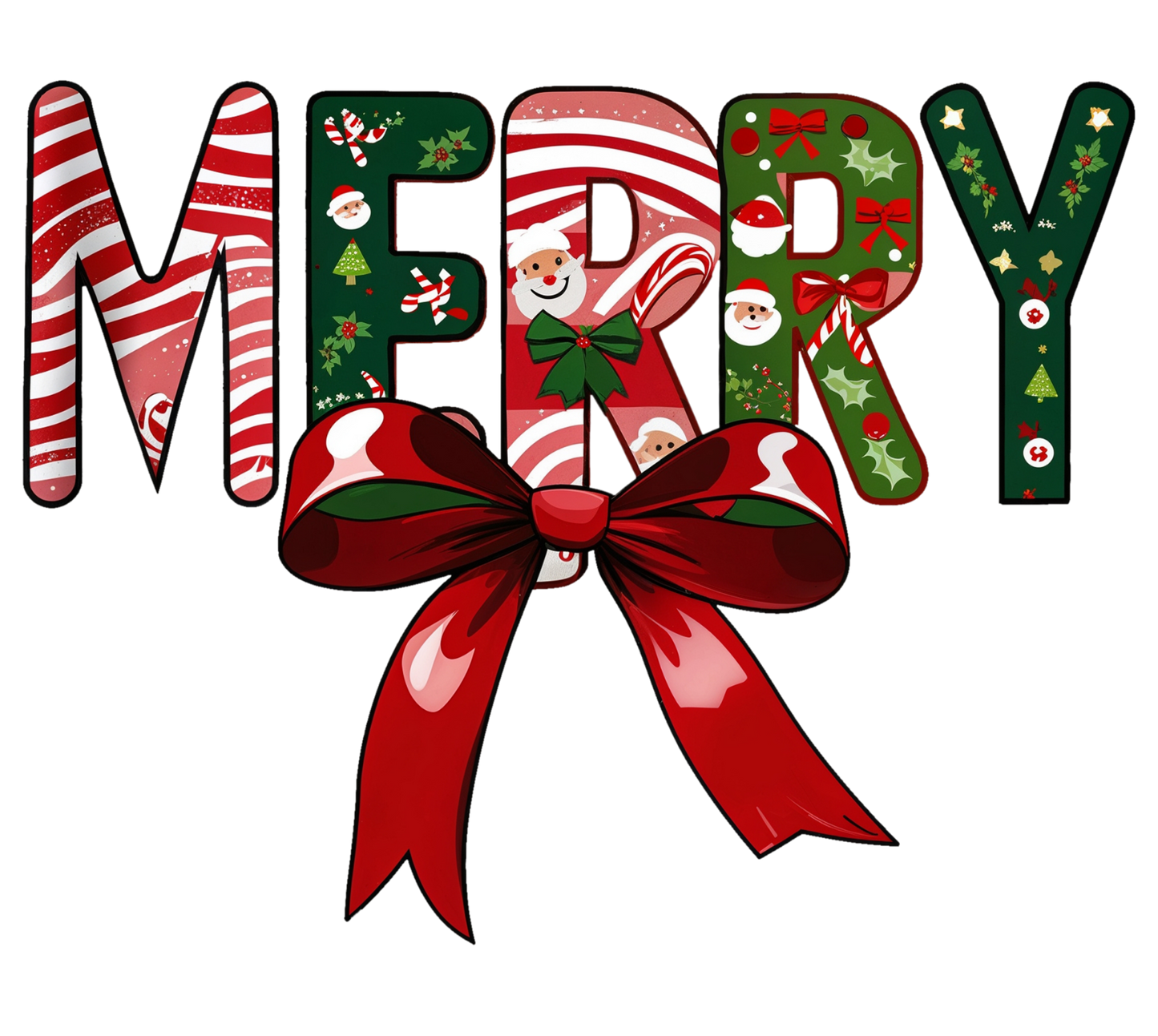 STRIPED MERRY WITH BOW