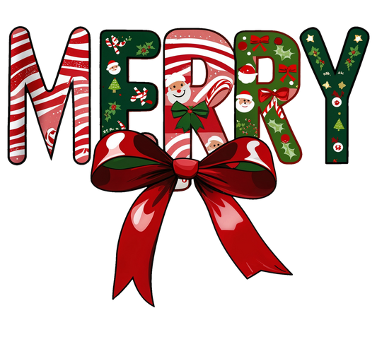 STRIPED MERRY WITH BOW