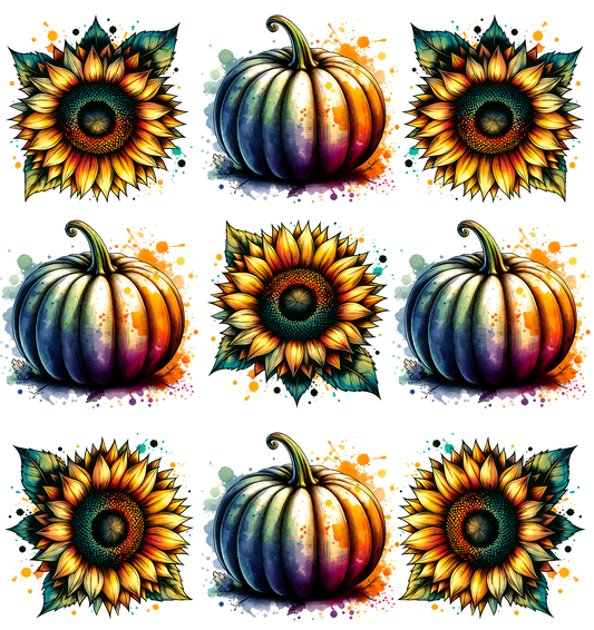 PUMPKINS AND SUFLOWERS