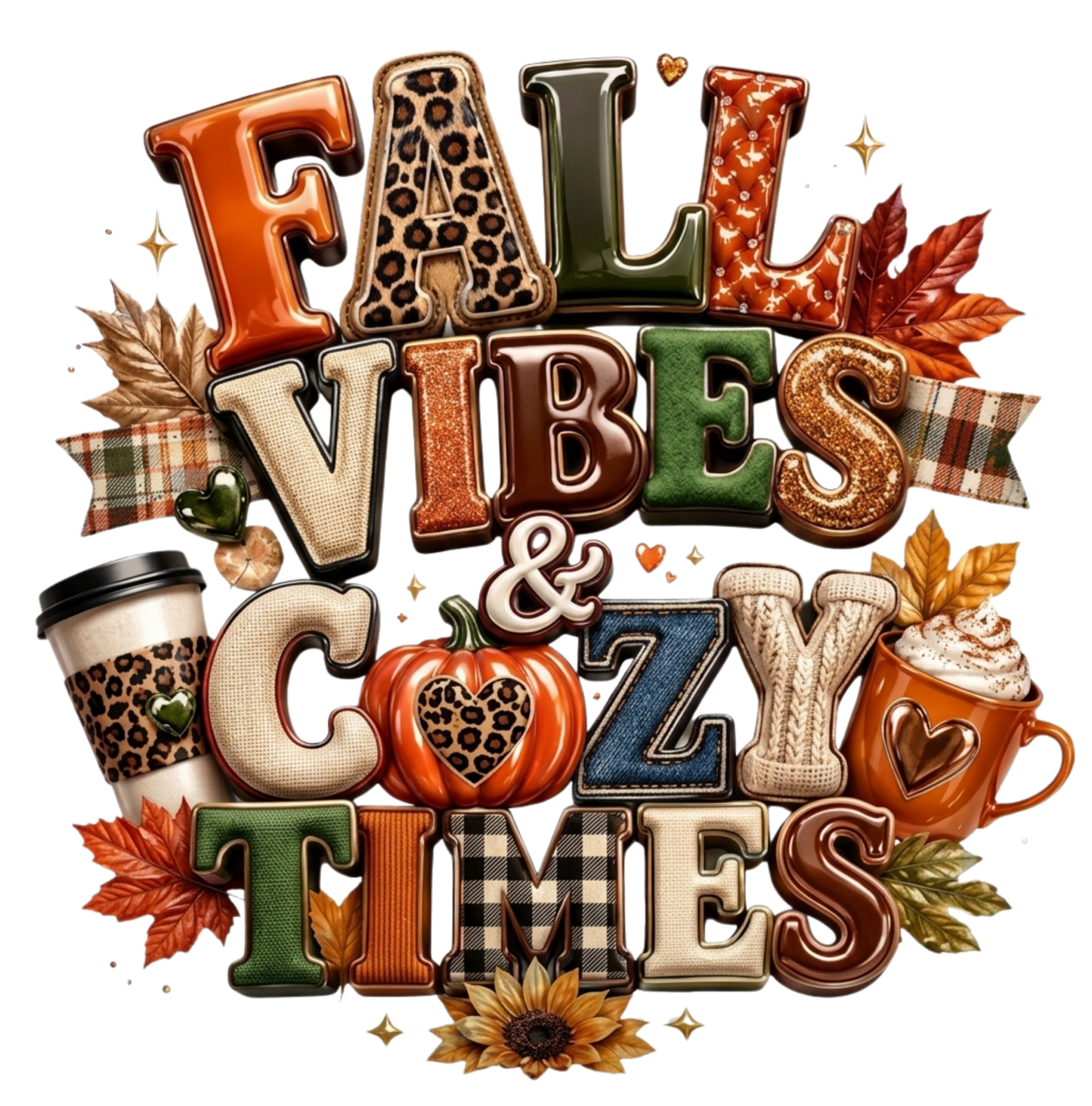 FALL VIBES AND COZY TIMES PUMPKIN
