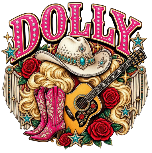 DOLLY BOOTS HAT GUITAR
