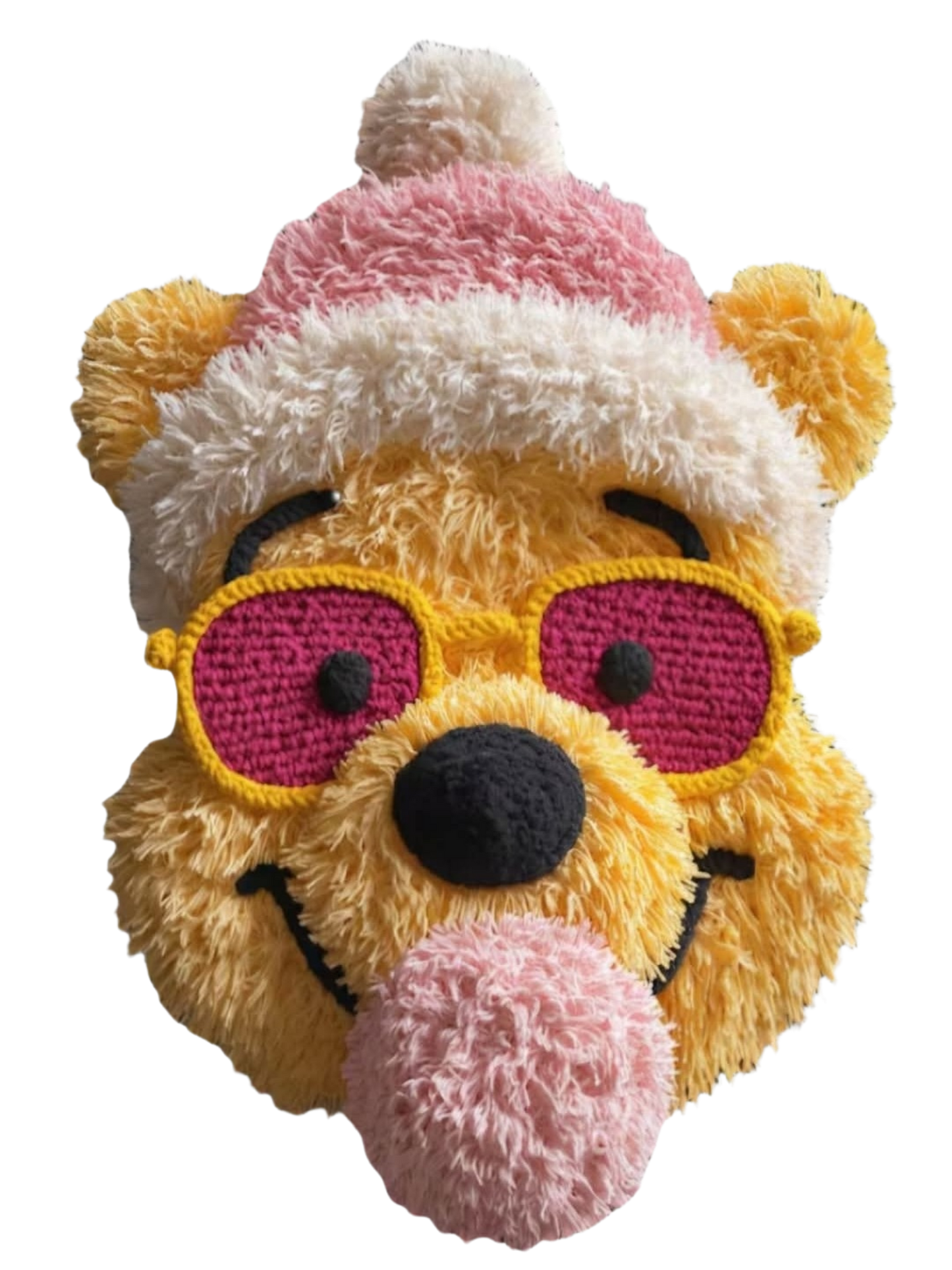 FAUX YARN WINNIE THE POOH HEAD