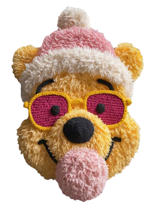 FAUX YARN WINNIE THE POOH HEAD