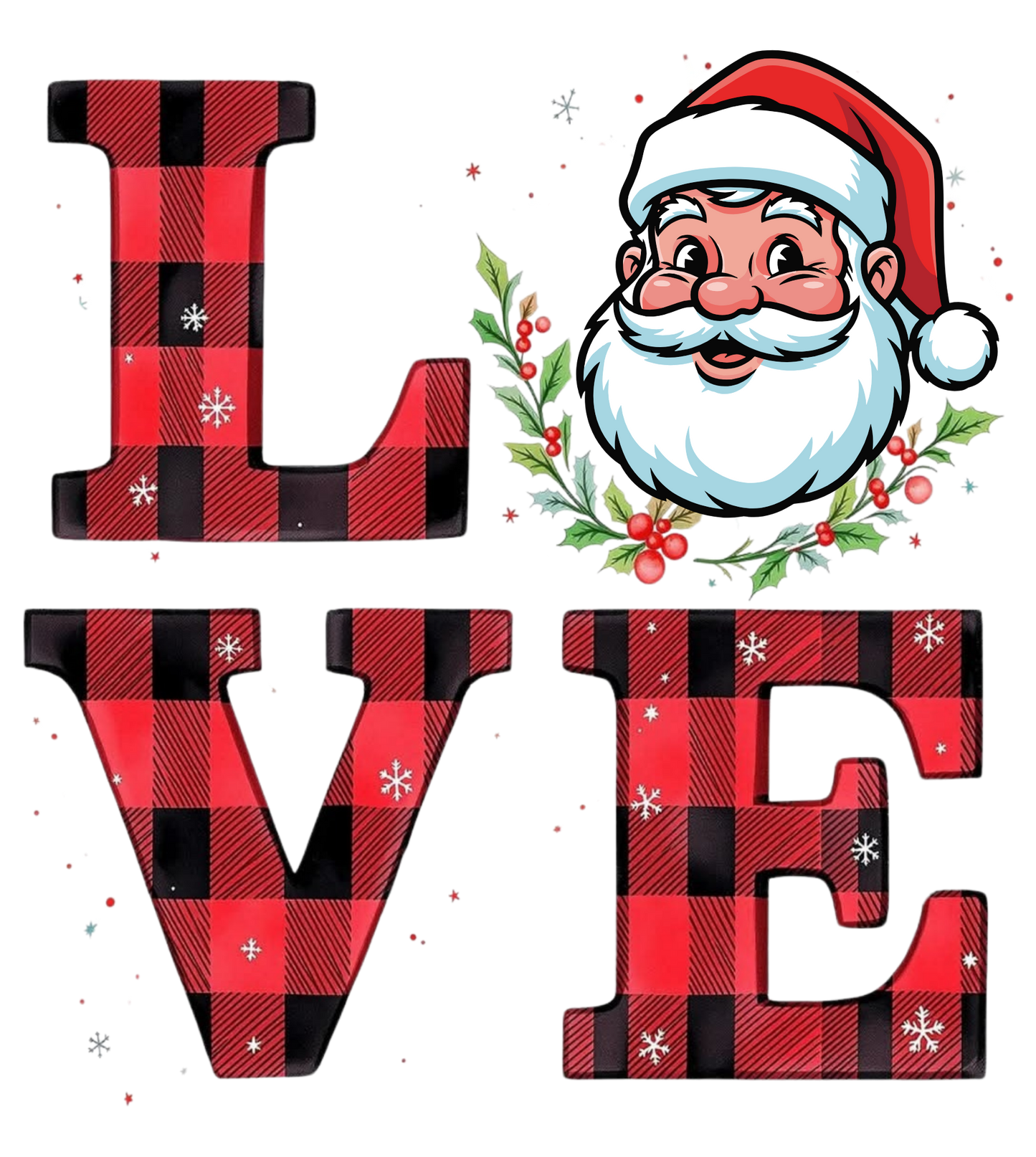 PLAID LOVE SANTA