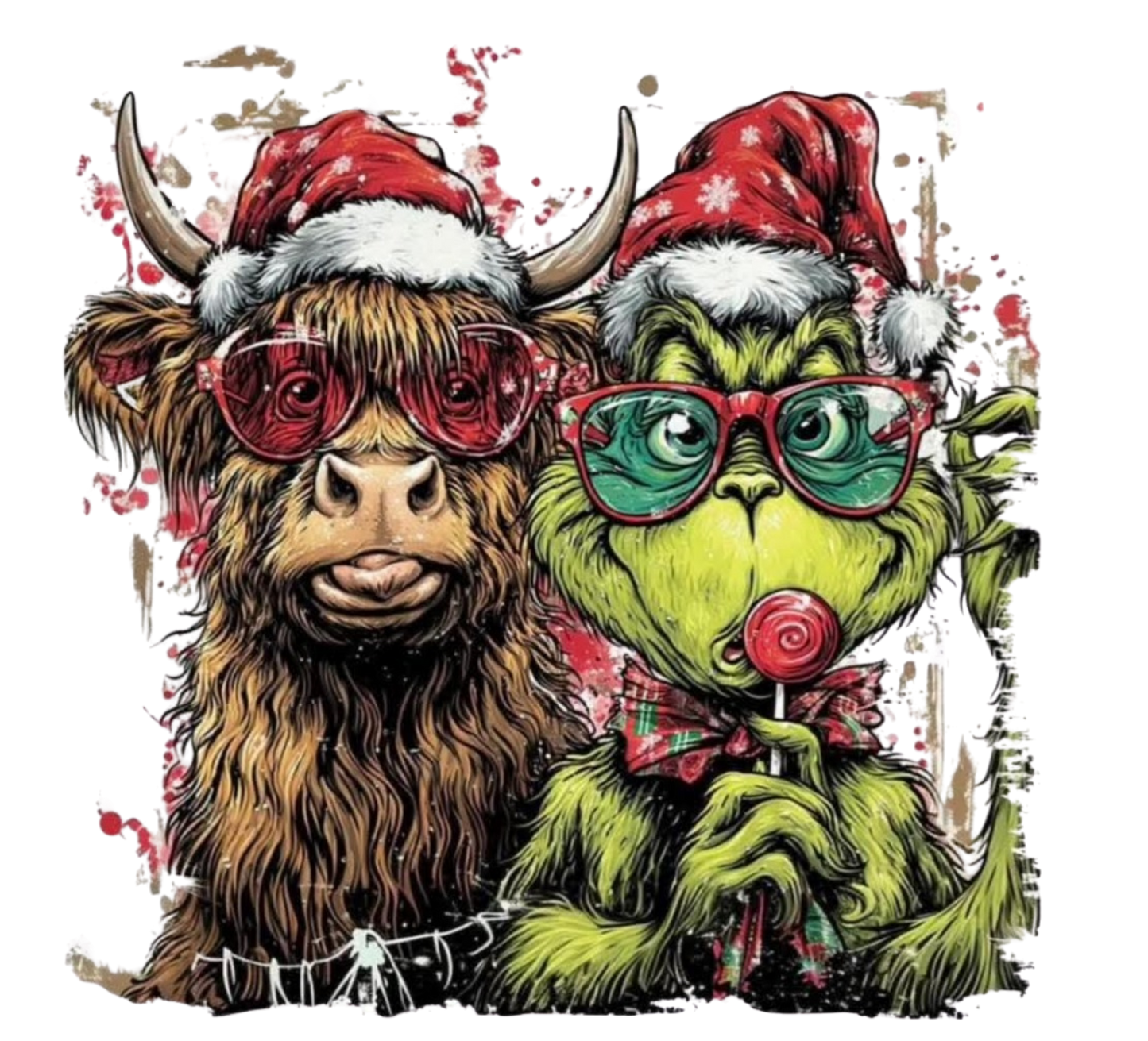 CHRISTMAS COW AND GRINCH