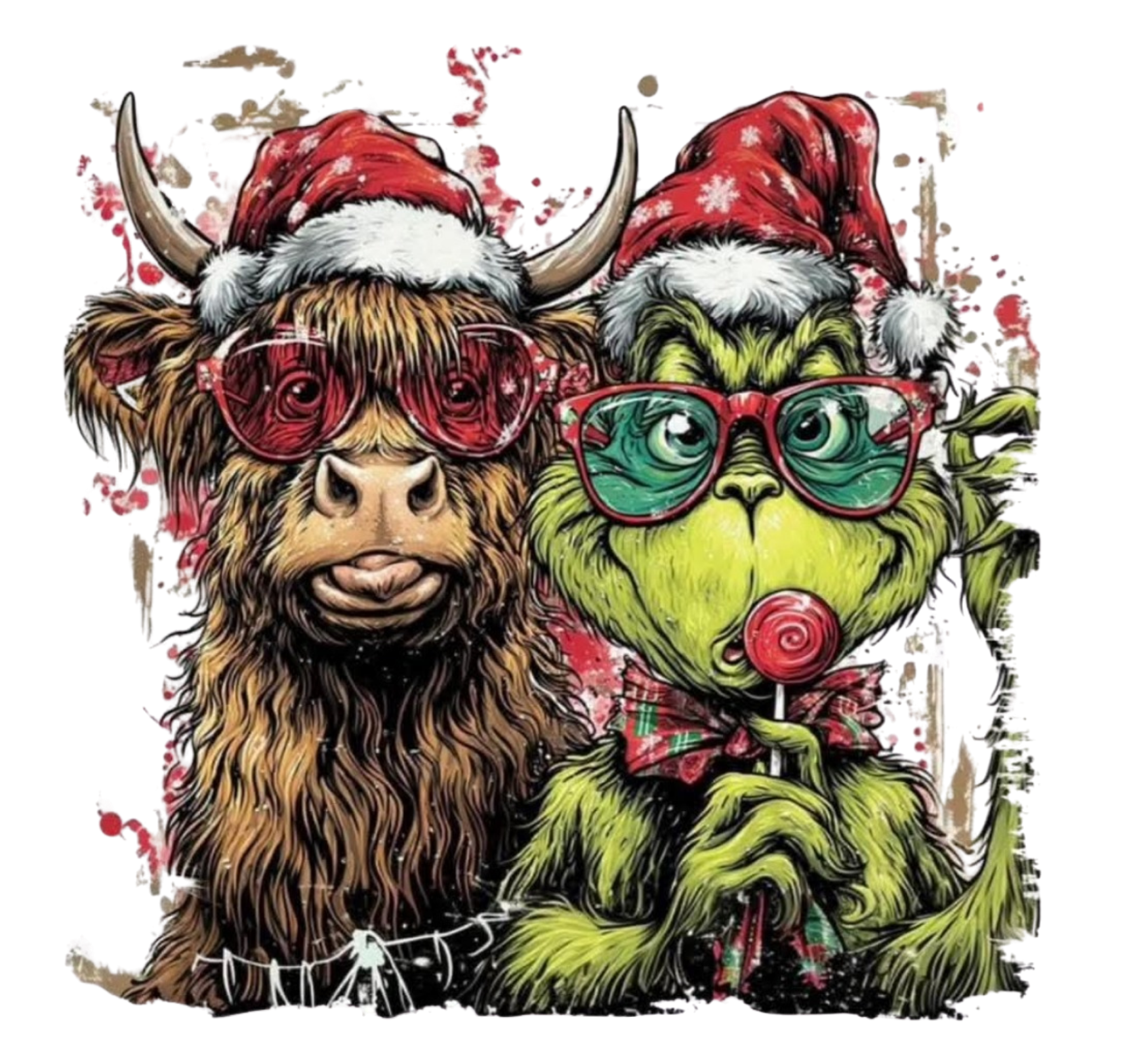 CHRISTMAS COW AND GRINCH