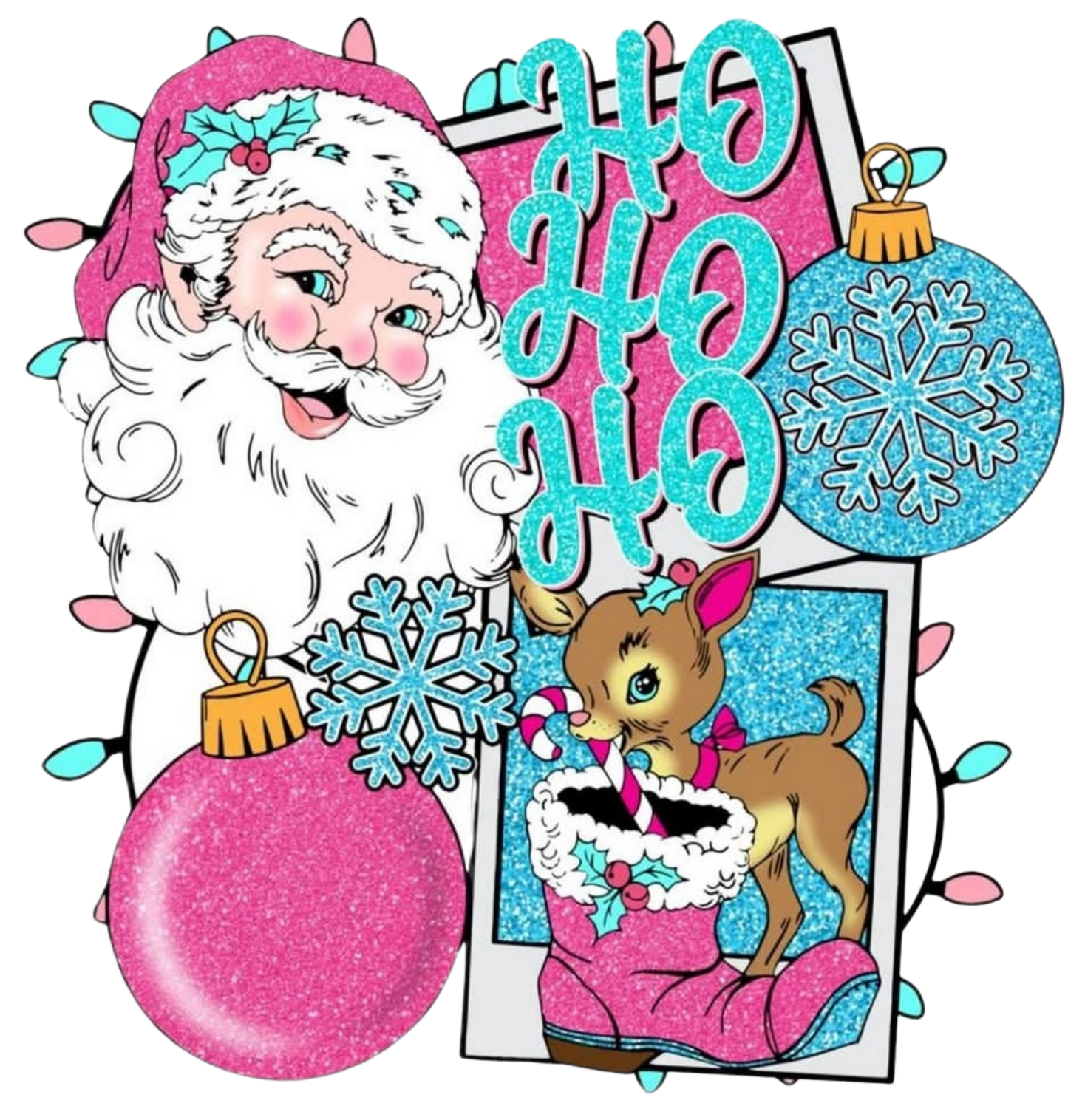 PINK AND BLUE MERRY CHRISTMAS