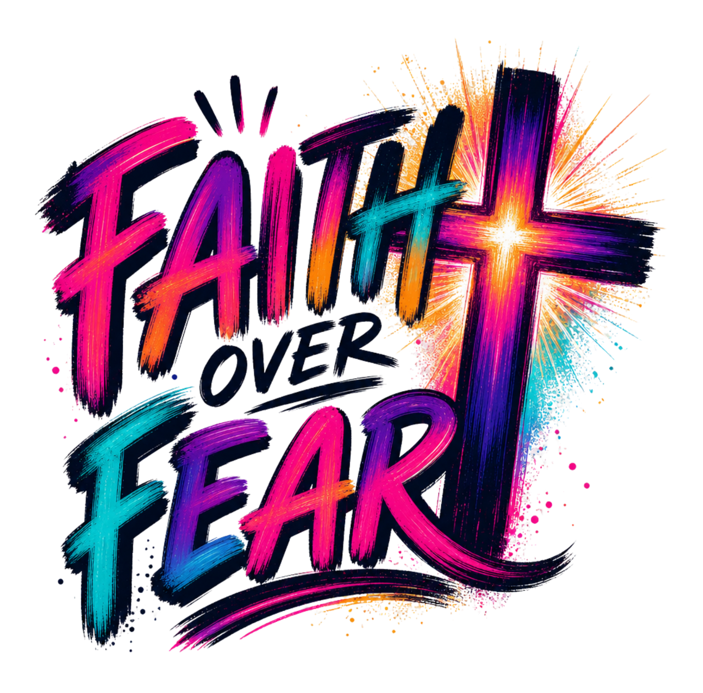 FAITH OVER FEAR COLORFUL