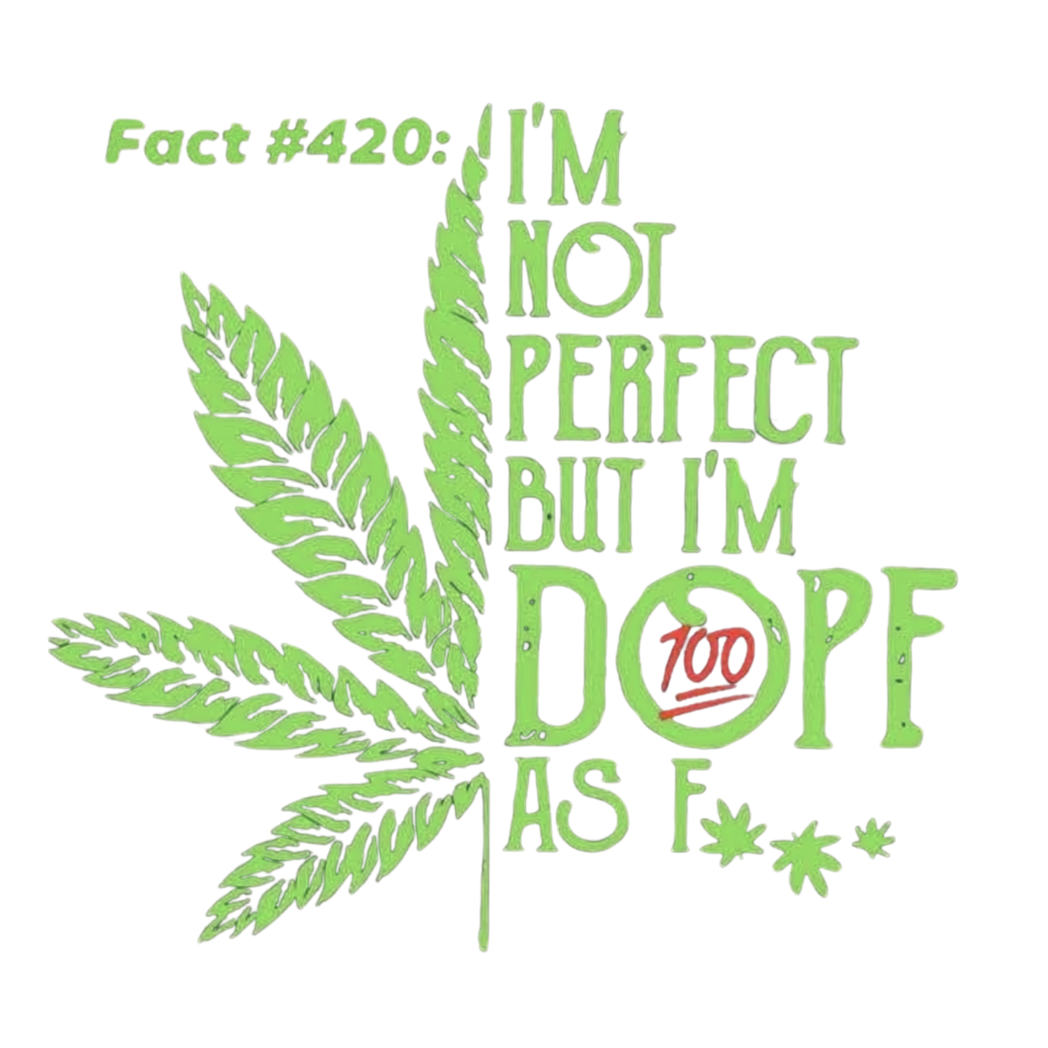 I'M NOT PERFECT BUT I'M DOPE