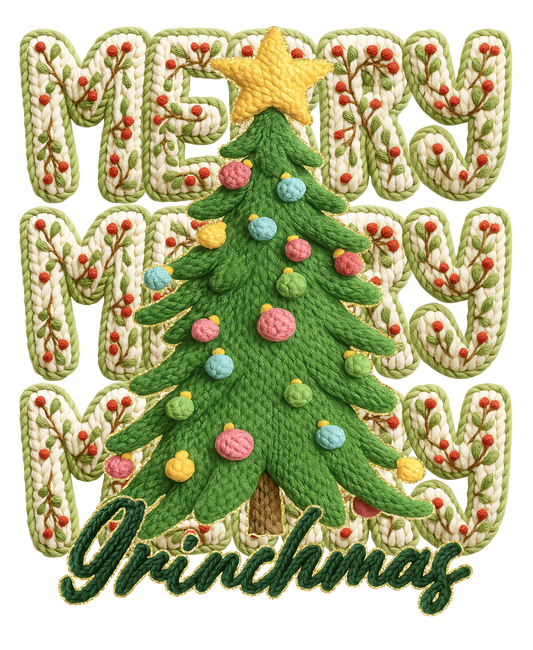 FAUX YARN MERRY GRINCHMAS