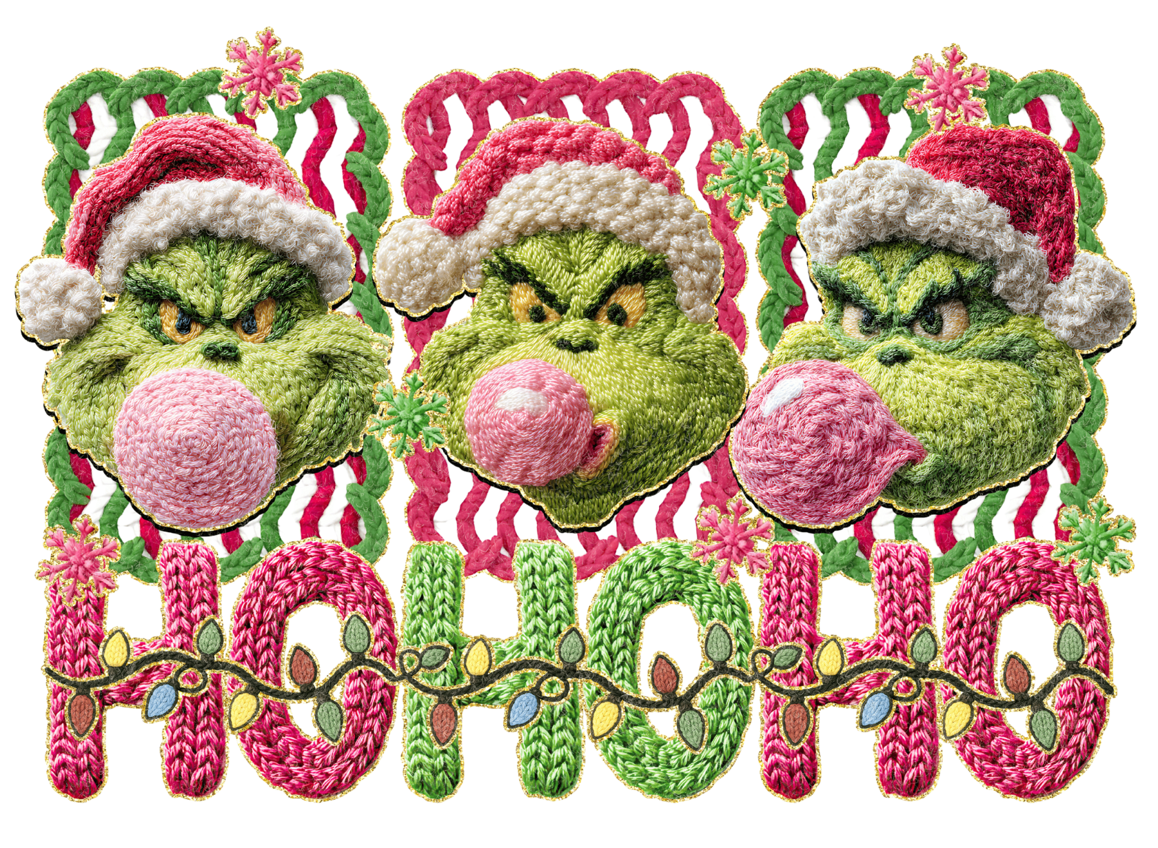 4 GRINCHES HO HO HO BUBBLE GUM