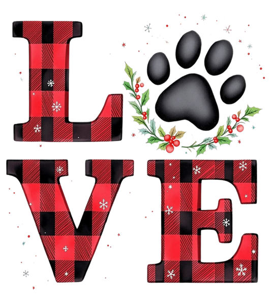 PLAID LOVE PAW PRINT