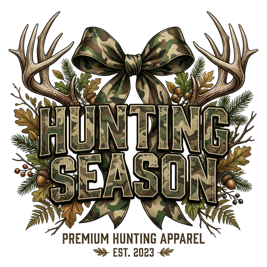 HUNTING SEASON BOW AND ANTLERS