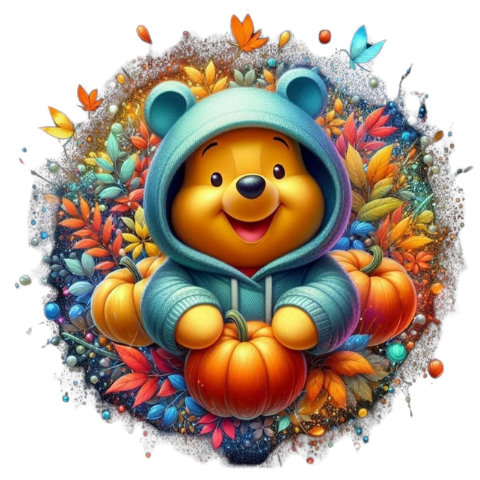 WINNIE WITH PUMPKINS