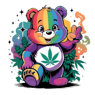 RAINBOW POT CARE BEAR