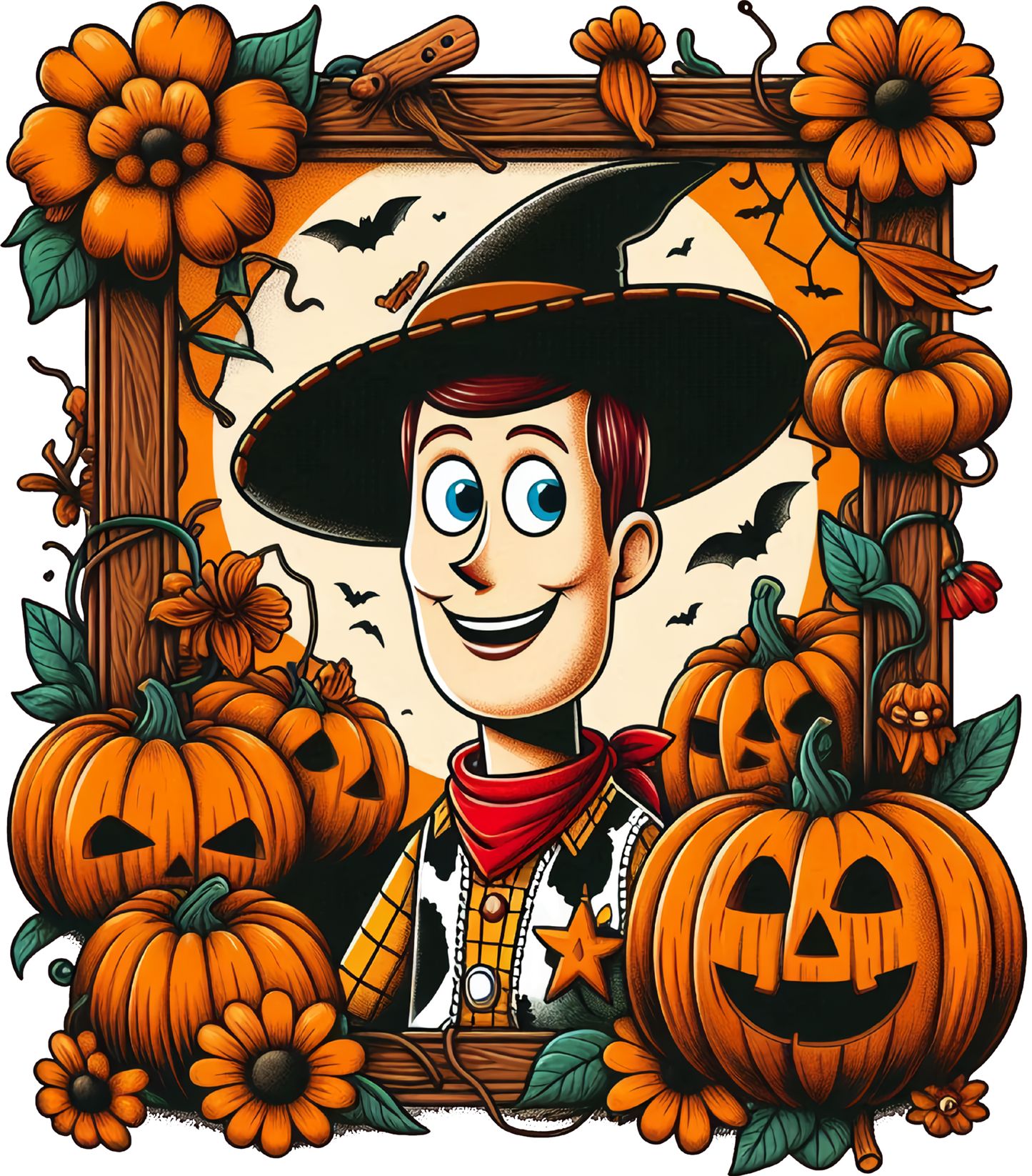 WOODY WITH PUMPKINS