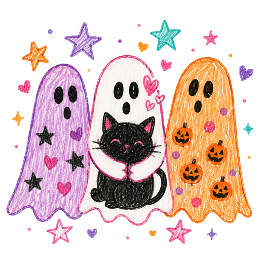 3 GHOSTS WITH CAT